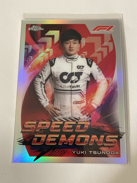 2022 Topps Chrome Formula 1 Yuki Tsunoda Speed Demons