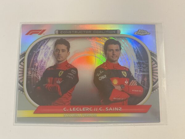 2022 Topps Chrome Formula 1 Leclerc Sainz Constructor Coalition