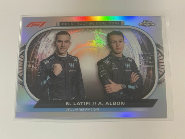 2022 Topps Chrome Formula 1 Latifi Albon Constructor Coalition