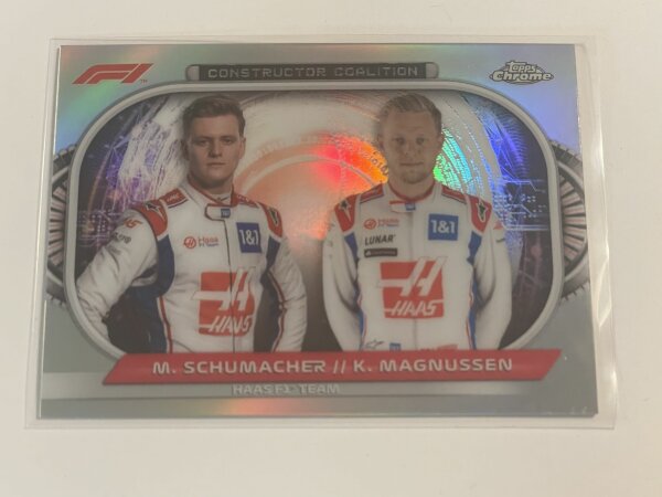 2022 Topps Chrome Formula 1 Schumacher Magnussen onstructor Coalition