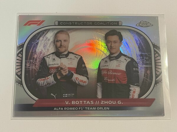 2022 Topps Chrome Formula 1 Bottas Zhou Constructor Coalition