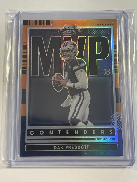 2021 Panini Contenders Optic Dak Prescott MVP Contender Orange 45/50