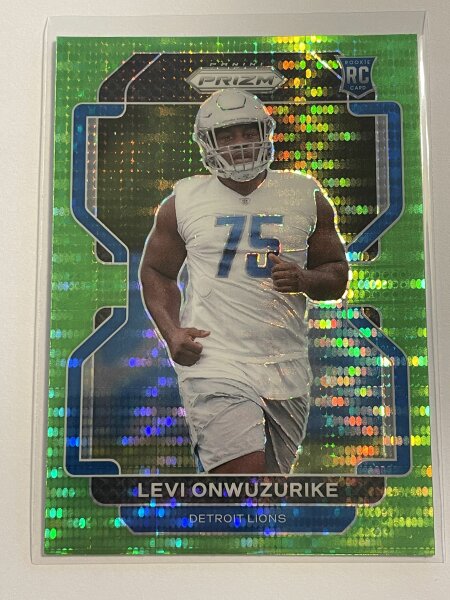2021 Panini Prizm Football Levi Onwuzurike RC Green Pulsar