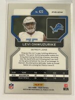 2021 Panini Prizm Football Levi Onwuzurike RC Green Pulsar