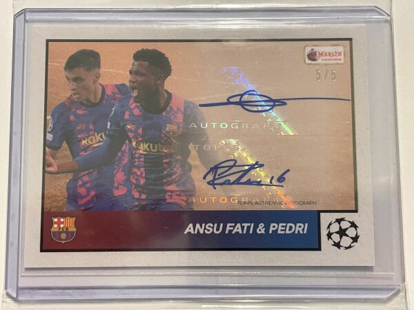 2022 Topps Merlin 97 Ansu Fati Pedri Dual AUTO /5